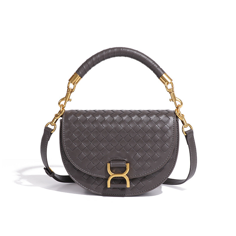 Women's Fashion Woven Saddle Design Versatile High Quality Handbags