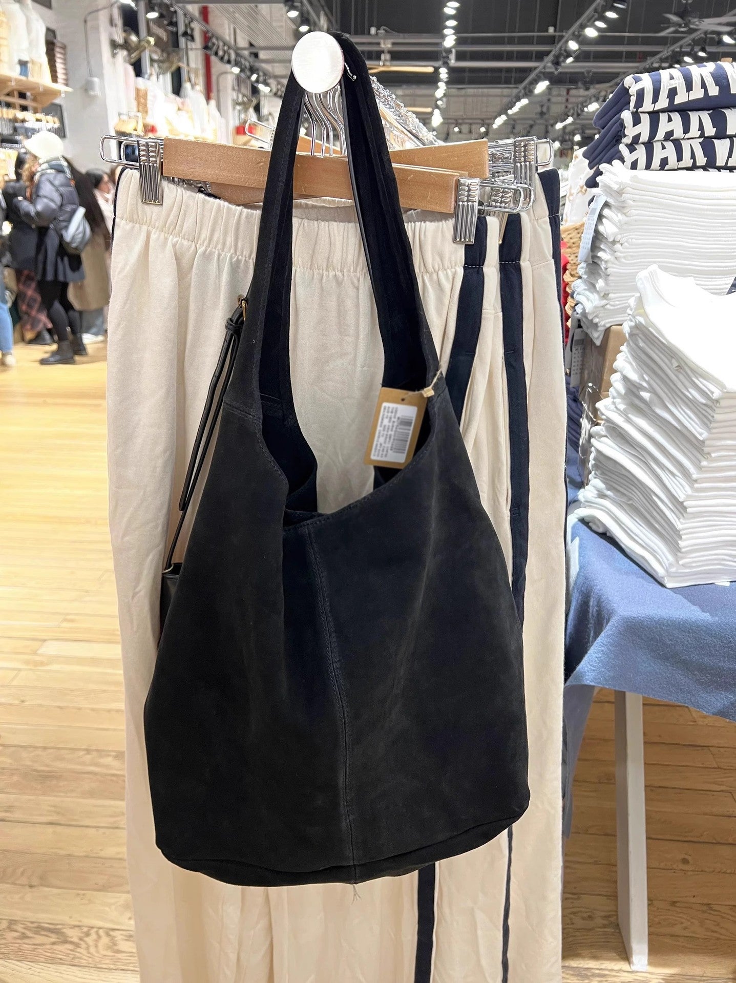 Delegated Purchase Brown Suede Pure Cowhide Shoulder Bags