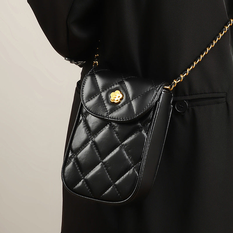Women's High-grade Light Luxury Chain Mobile Mini Luggage