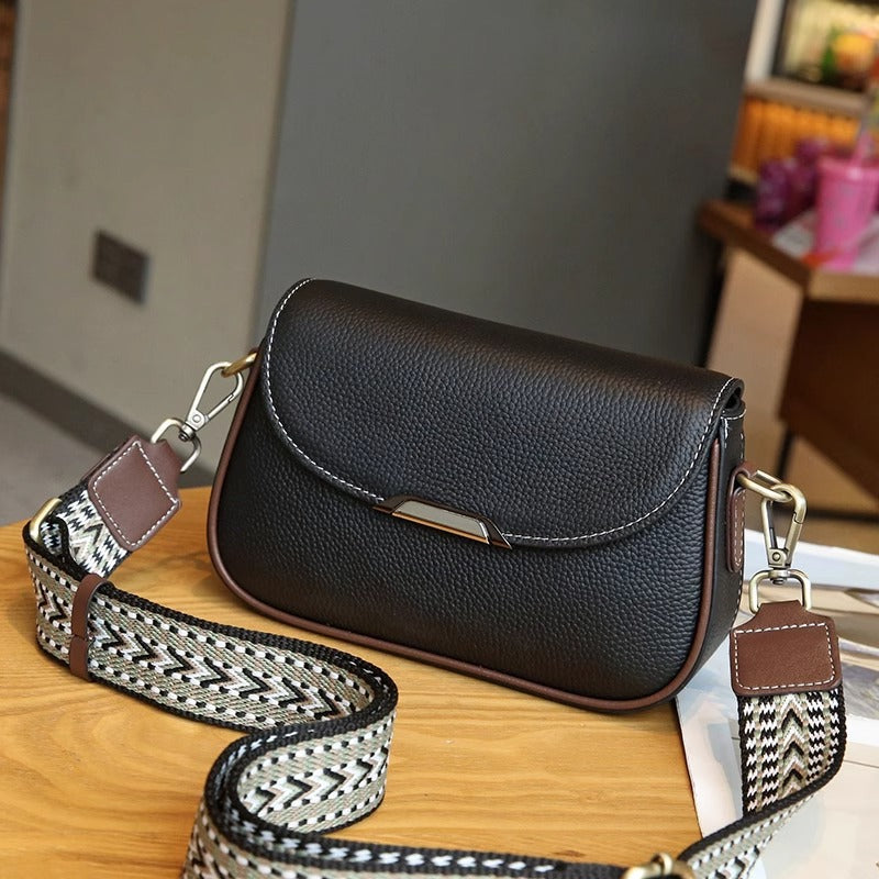 Genuine Leather Strap Advanced Texture First Crossbody Bags