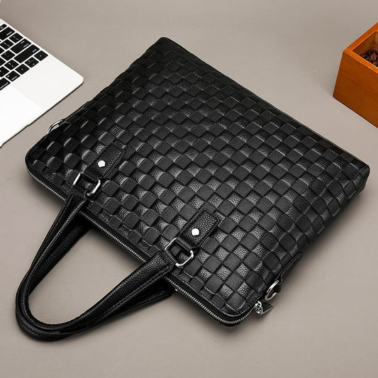 Men's Genuine Leather Business Horizontal Computer Boutique Men's Handbags