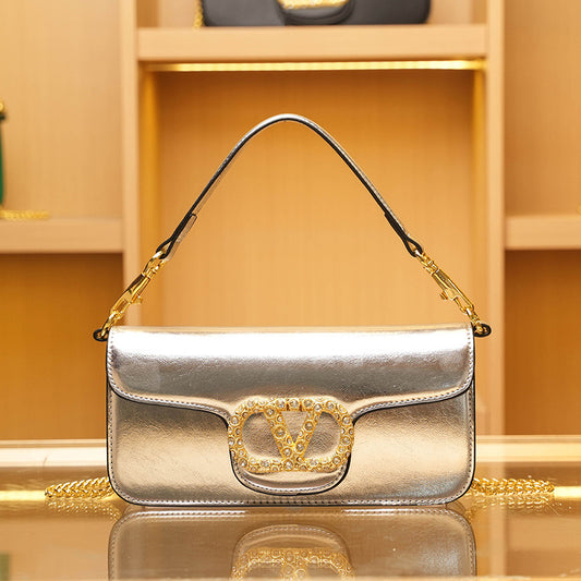 Rhinestone Chain Versatile Single Underarm High Crossbody Bags