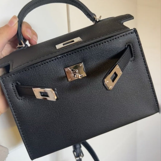 Women's Palm Print Second Generation Kelly Cowhide Handbags