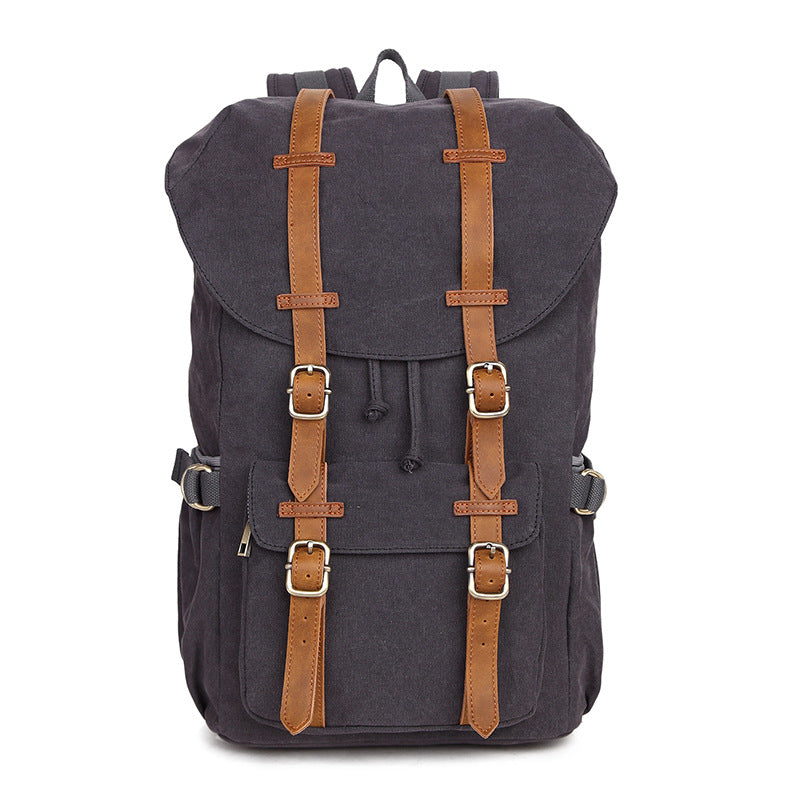 Men's Korean Style Canvas Fashion Trend Business Backpacks
