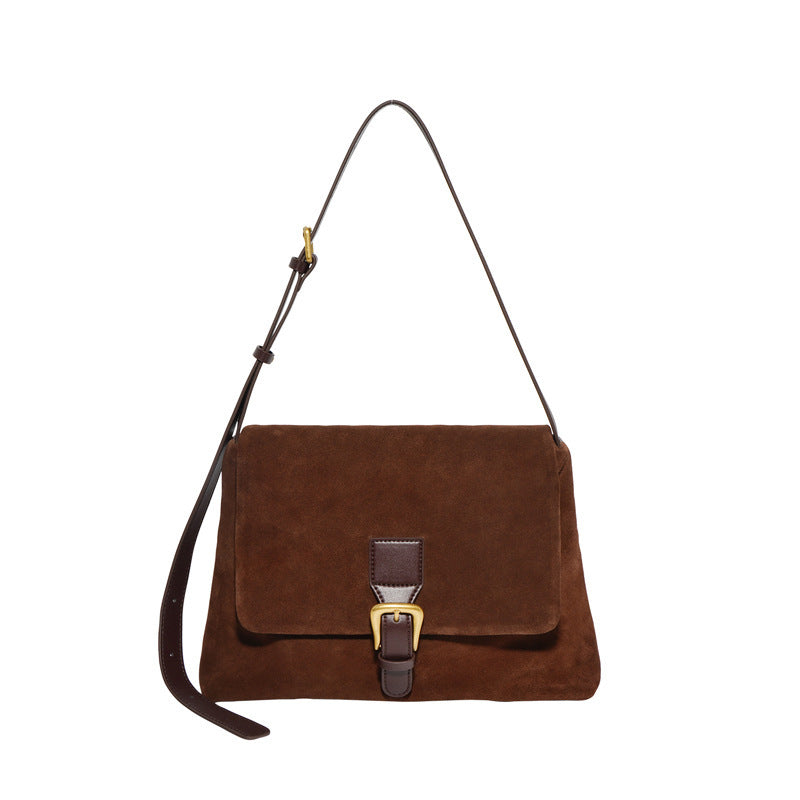 Women's Leather Retro Elegant Suede Underarm Large Bags