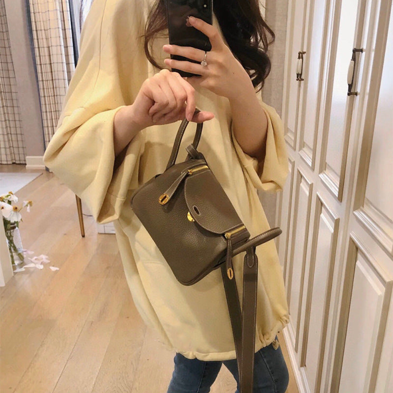 Women's Lindy Mini Doctor Cow Leather Portable Shoulder Bags