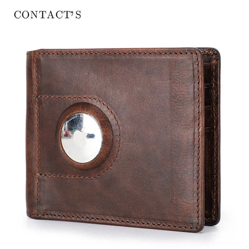 Men's Comfortable Black Angel Swiping Horizontal Men's Wallets