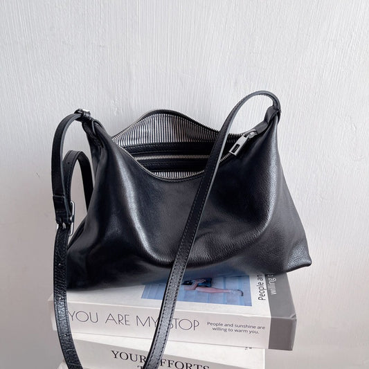 Leather Lightweight Vegetable Tanned Cowhide Underarm Shoulder Bags