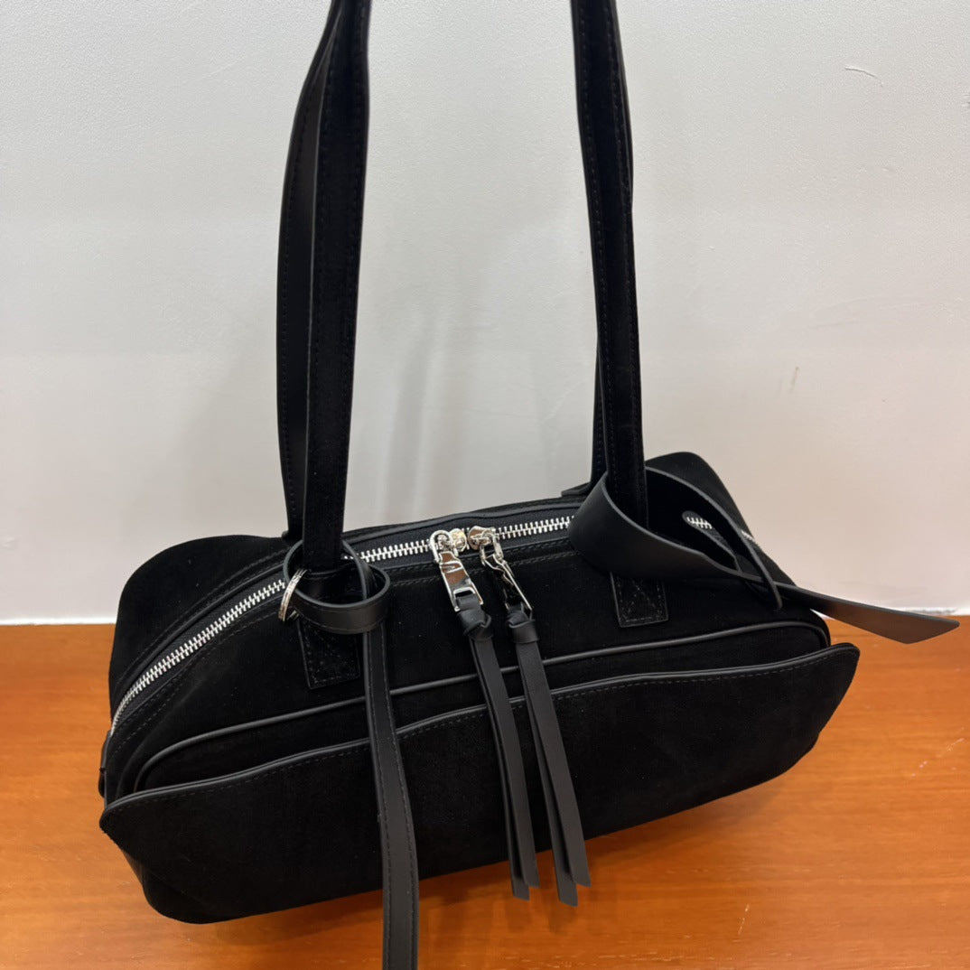 Women's Genuine Leather High-grade Light Luxury Frosted Shoulder Bags