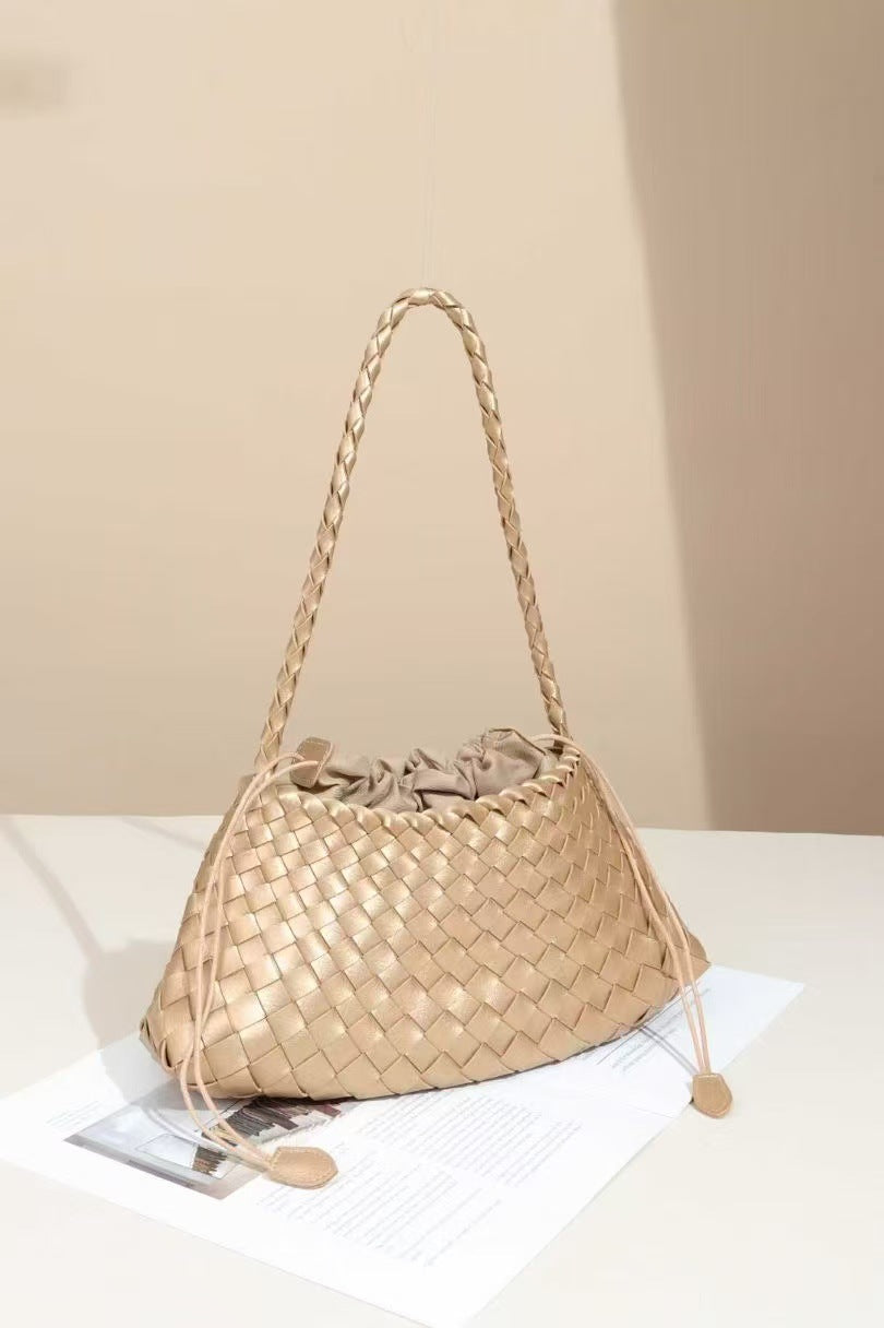 Women's Genuine Leather Hand-woven Underarm High-grade Versatile Shoulder Bags