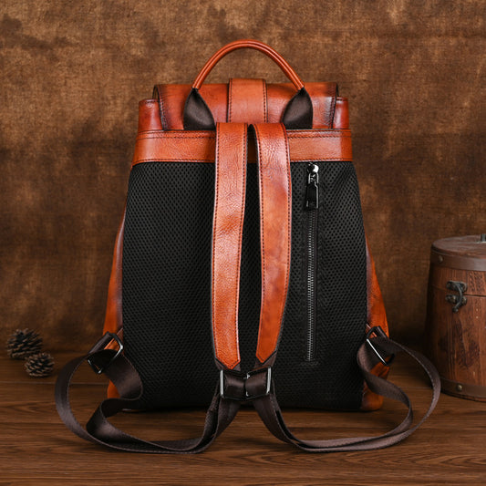 Women's & Men's & Top Layer Vegetable Tanning Leather Backpacks
