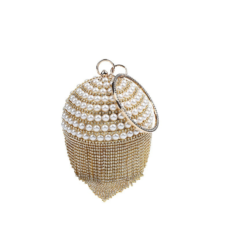Women's Fashion Pearl Gold Sier Ball Dinner Evening Bags