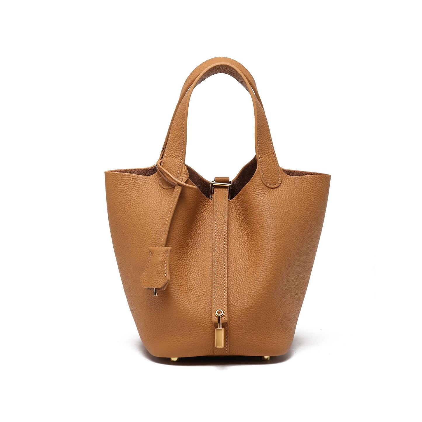 Women's Quality First Layer Cowhide Niche Basket Leather Large Bags