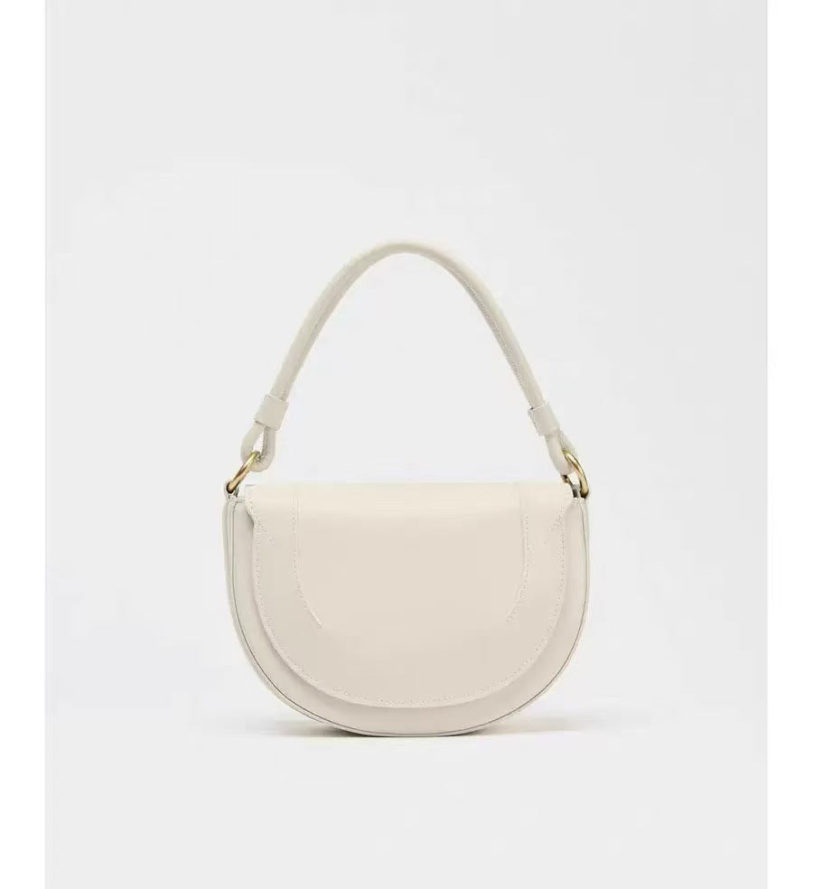 Women's Red Saddle Contrast Color String Decoration Crossbody Bags