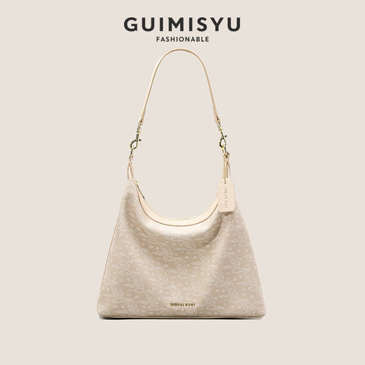 Women's Large Capacity Commuter Underarm Chinese Style Armpit Bags