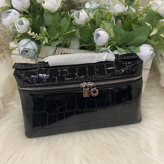 Women's Selected Crocodile Pattern Lunch Box Genuine Bags