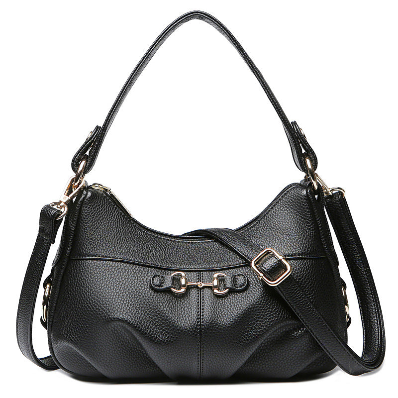 Women's Fashion Soft Leather Simple For Elders Crossbody Bags