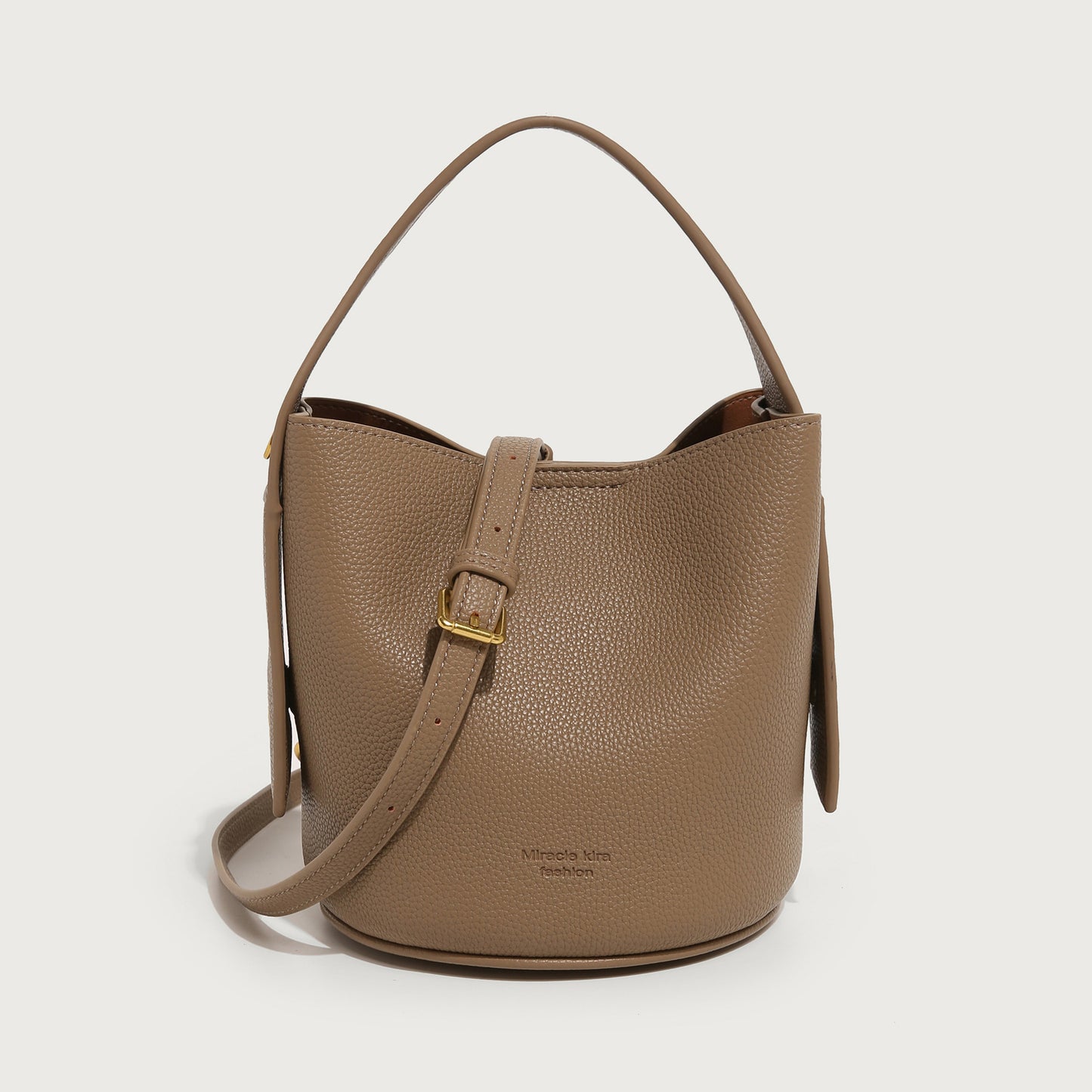 Women's Retro Fashion Lychee Pattern Large Capacity Handbags
