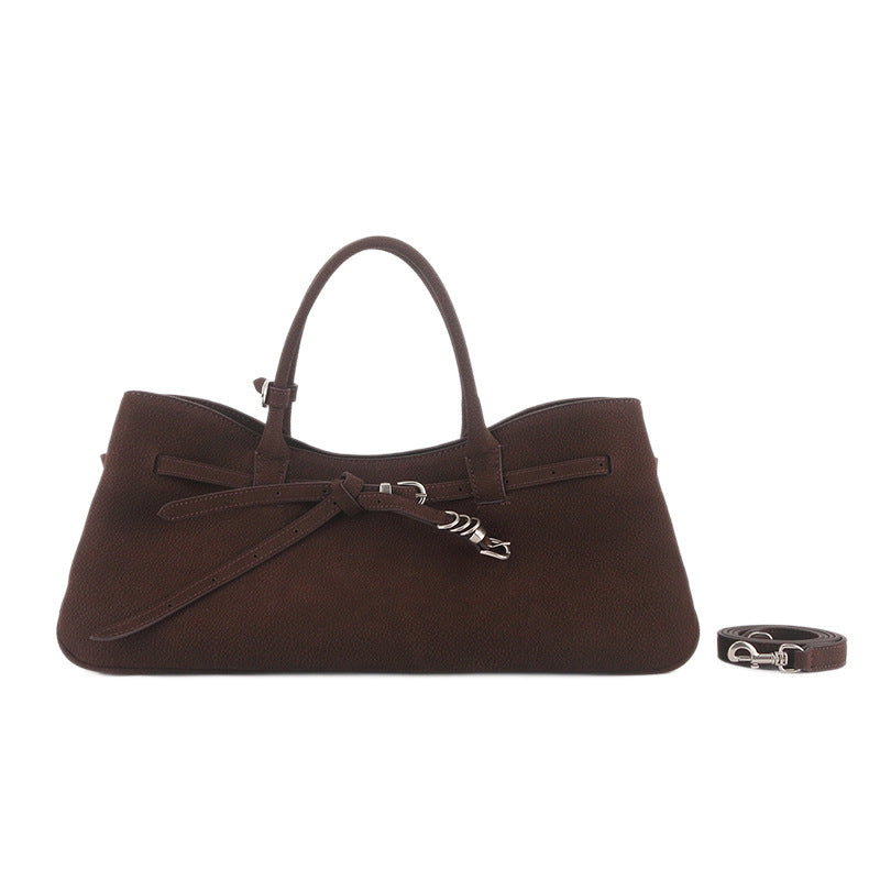 Korean Suede Hand Frosted Cowhide Hand-held Bags