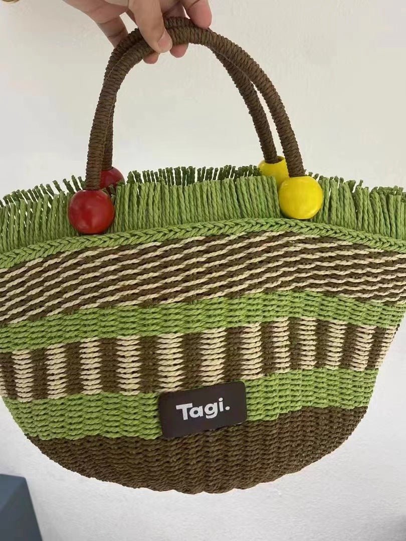 Women's Straw Woven Summer Little Fresh Beach Shoulder Bags