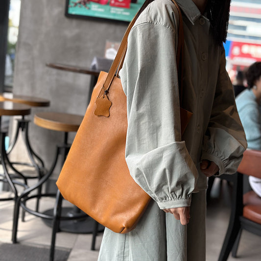 Simple Leather First Layer Cowhide Lightweight Shoulder Bags