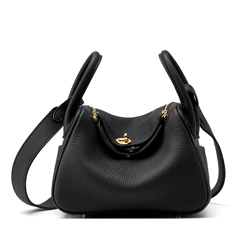 Women's Genuine Leather Pillow Lindi Medium Size Crossbody Bags