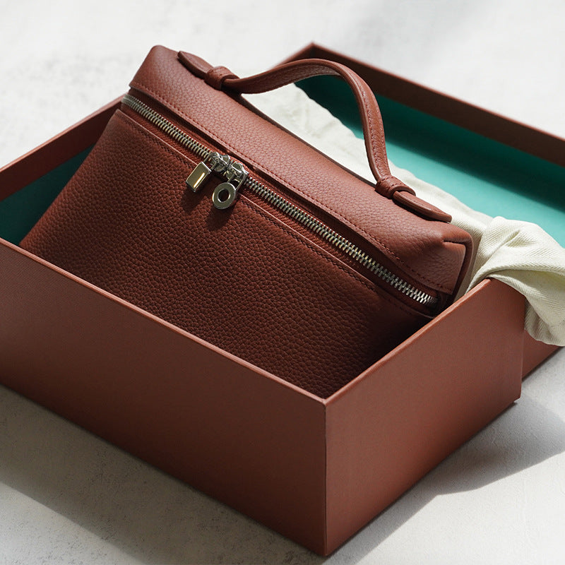 Women's First Layer Calfskin Lunch Box High-grade Crossbody Bags