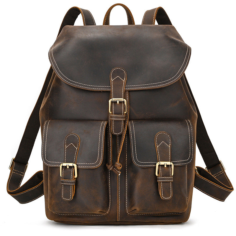 Women's & Men's & Leather Personalized Flip Inch Vintage Backpacks