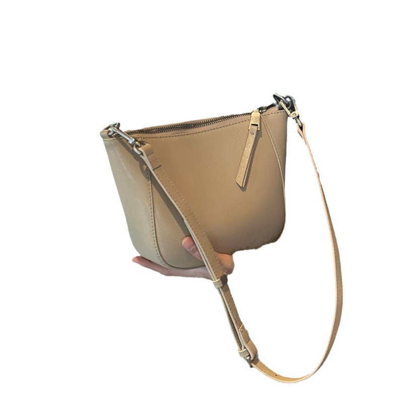 Women's Spring Genuine Leather Single High Sense Crossbody Bags