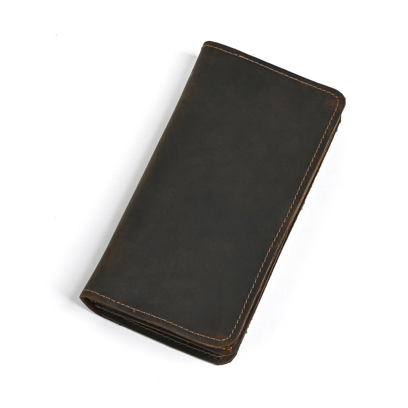 Men's Leather For Man Crazy Horse Business Retro Men's Wallets