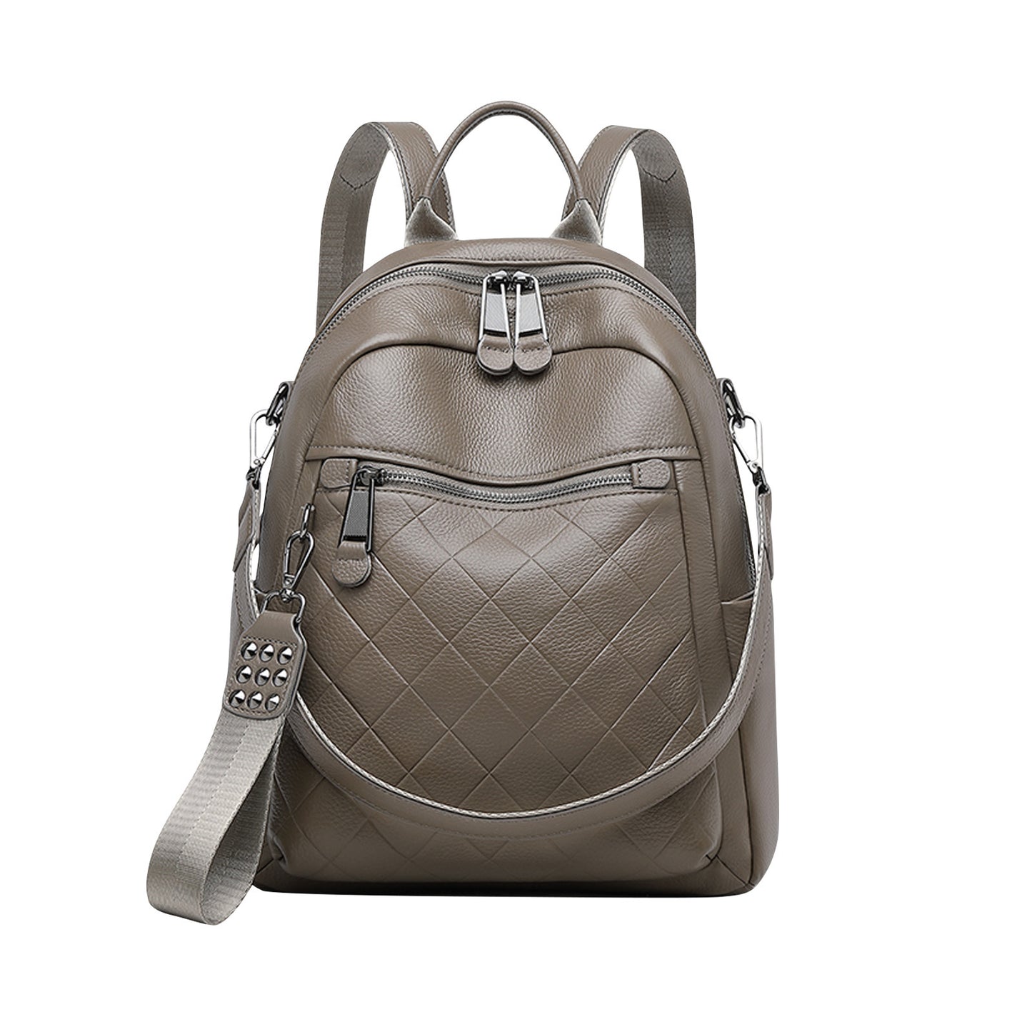 Women's First Layer Leather Genuine Fashion Large Backpacks