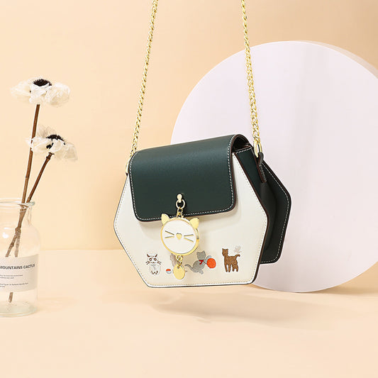 Women's Female Advanced Texture Genuine Leather Niche Crossbody Bags