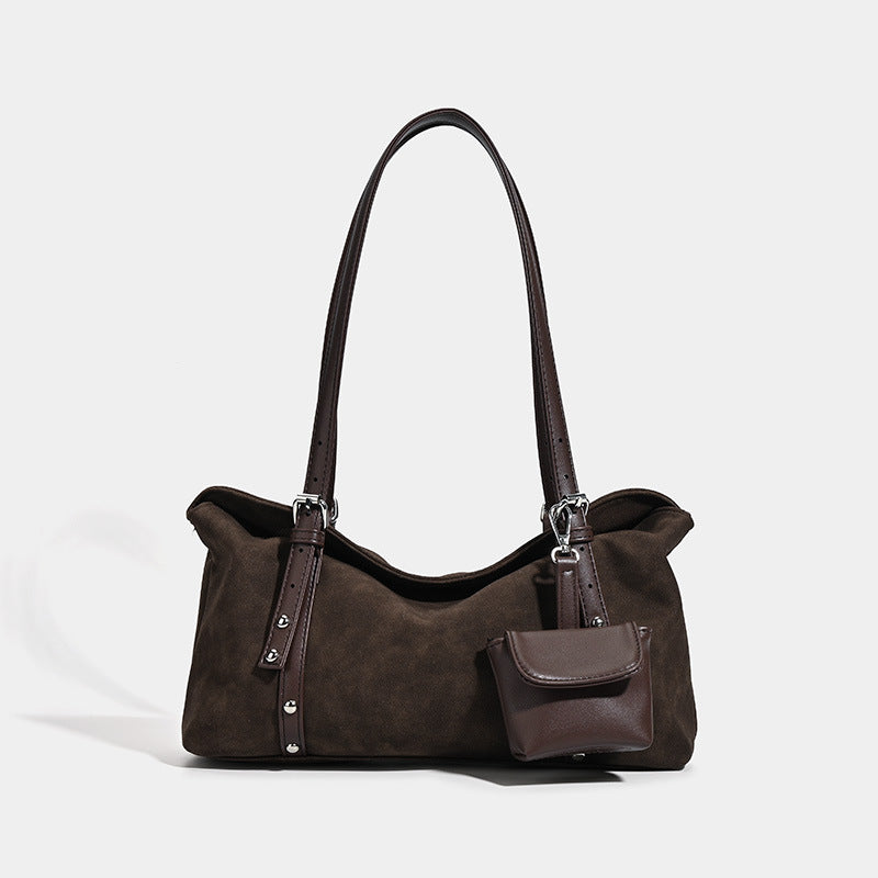 Women's Suede Pillow Large Capacity Commuter Bags