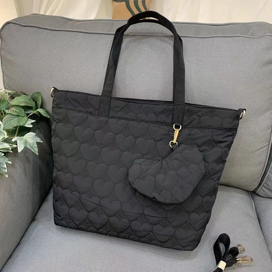 Women's Lightweight Chic Jacket Simple Large Capacity Shoulder Bags