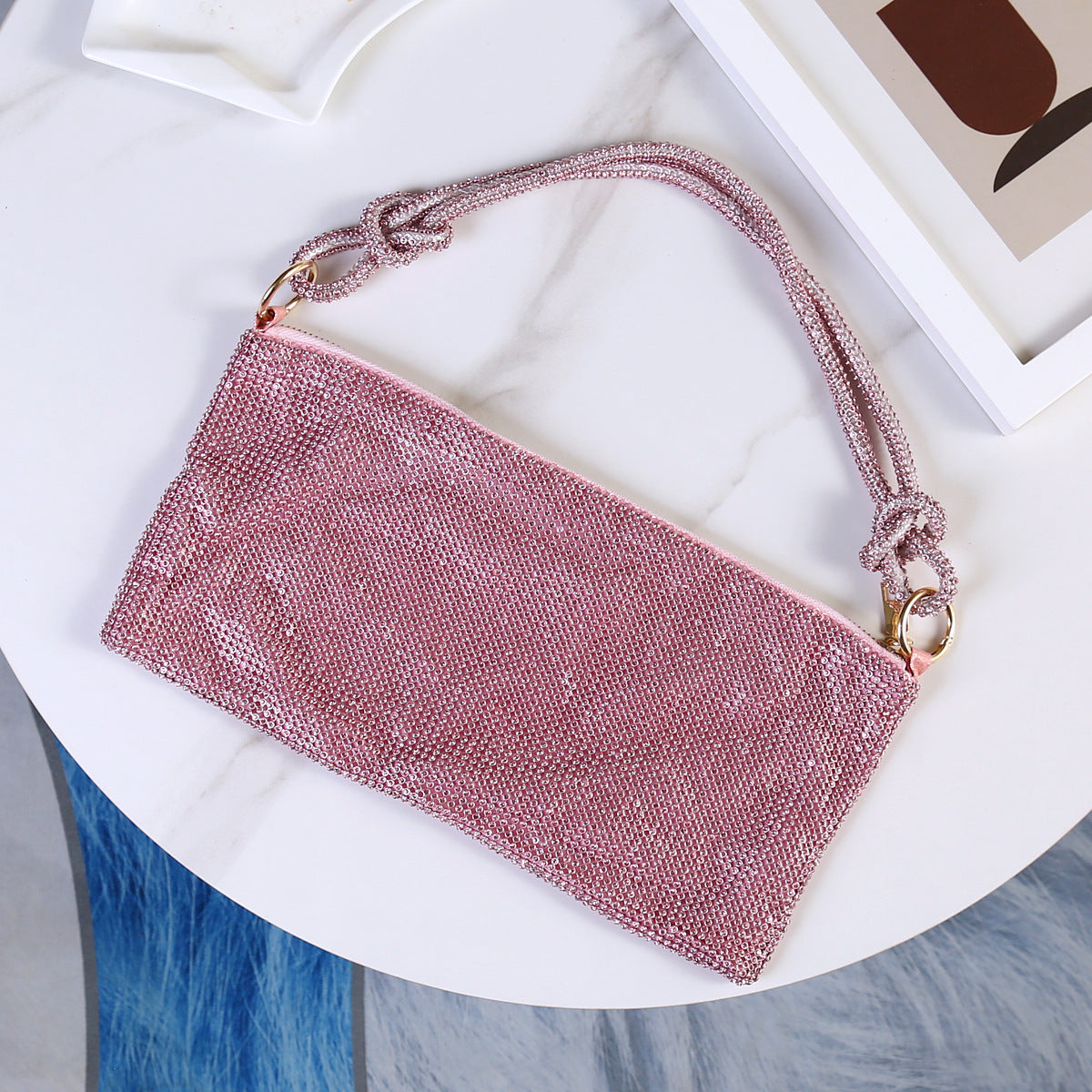 Women's New King Rhinestone Portable Underarm Shoulder Bags