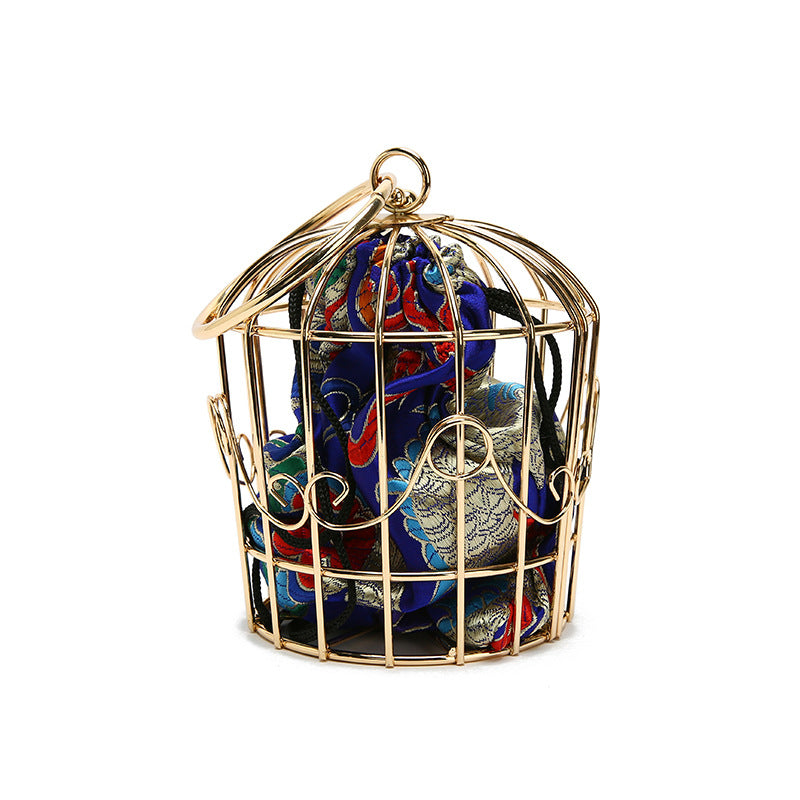 Women's Hollow Iron Bird Cage Western Style Crossbody Bags