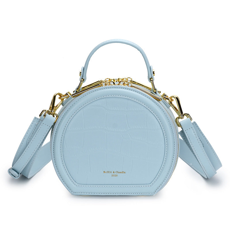 Women's Fashion Simple Single Round Portable Mobile Shoulder Bags