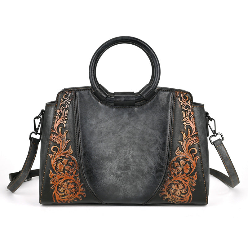 Pretty Glamorous Women's Leather Floral Pattern Bags