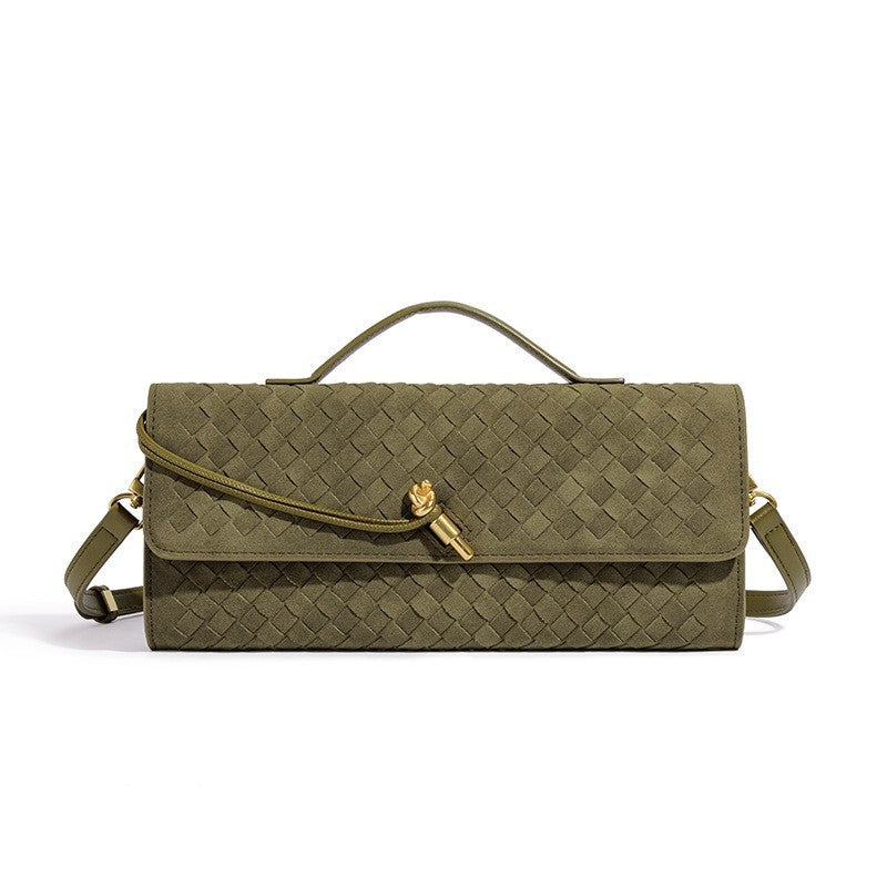 Women's Baguette Fashion Frosted Hand-woven Clutch Bags
