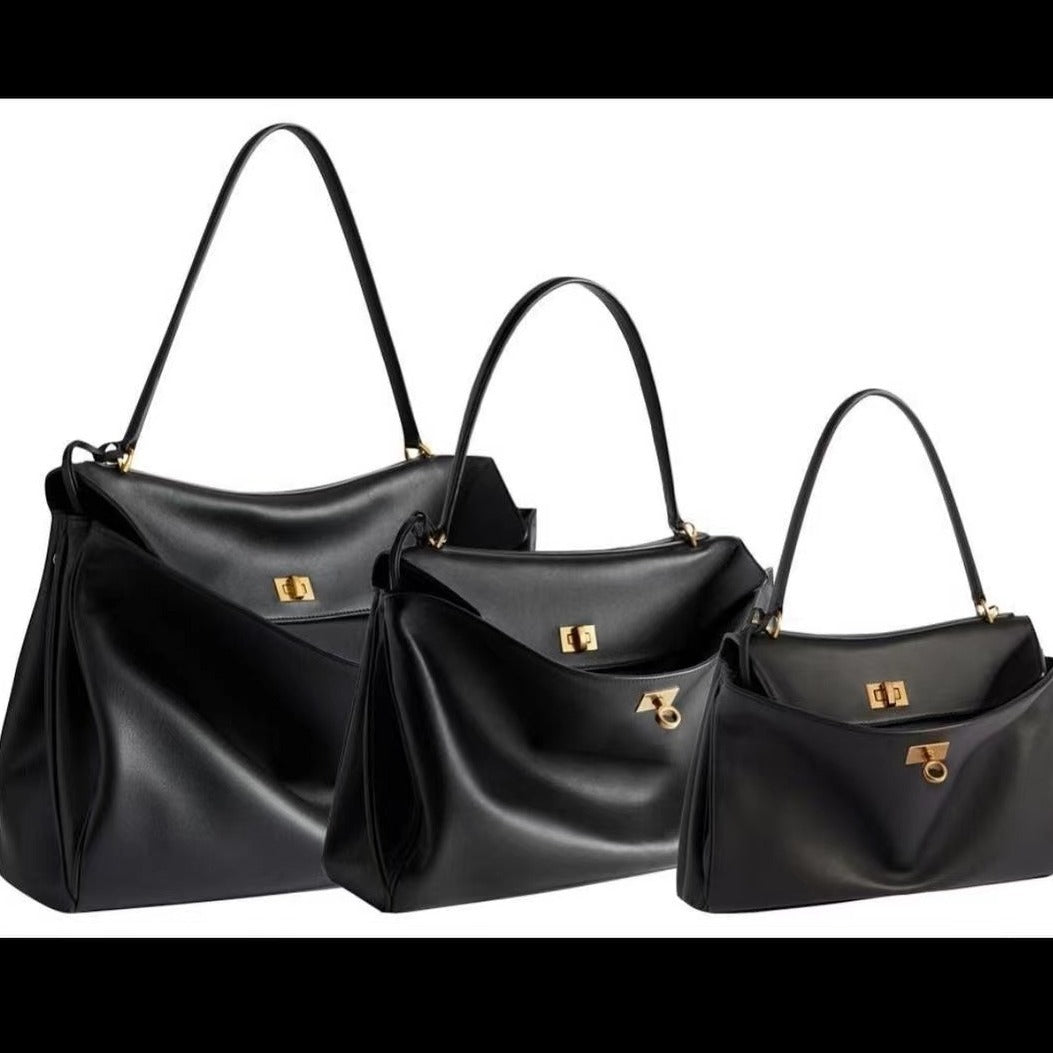 Color First Layer Cowhide Kelly Large Shoulder Bags