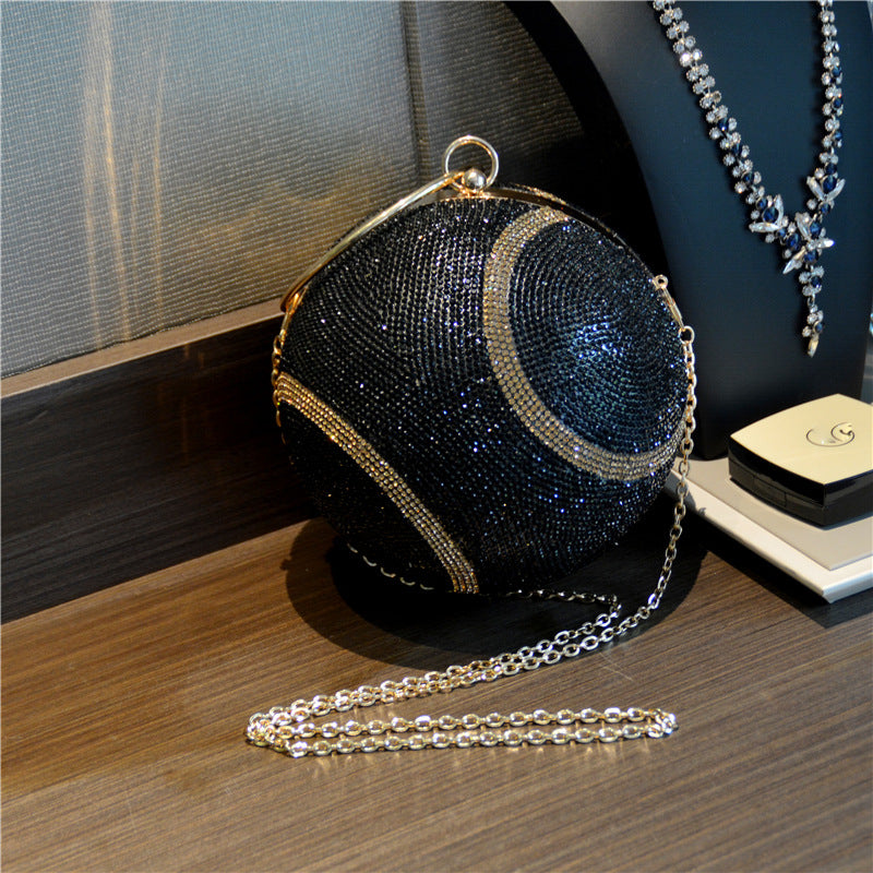 Women's Plastic Diamond Portable Ball Rhinestone Tennis Evening Bags
