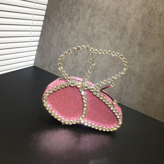 Women's Diamond Niche Design High-grade Butterfly Dinner Bags