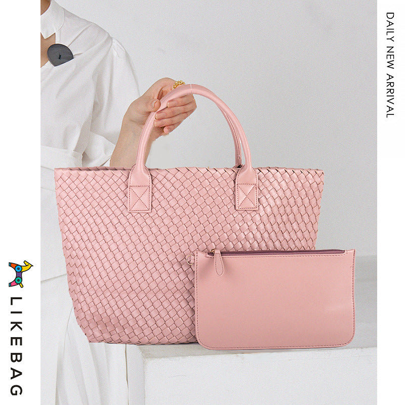Women's Handmade Woven Simple Large Capacity Combination Shoulder Bags