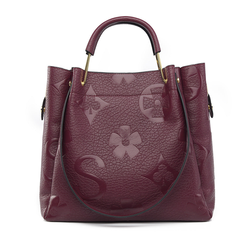 Women's Embossing Large Capacity Son Mother Handbags