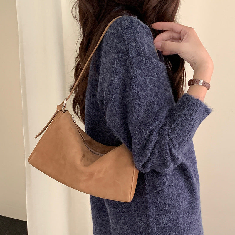 Women's Suede Leather Frosted Stylish Personalized Genuine Crossbody Bags