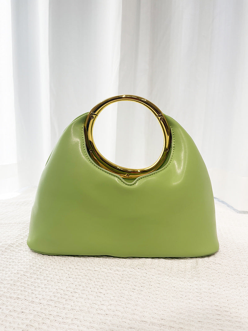 Fashion Simple Underarm Popular Metal Cloud Bags
