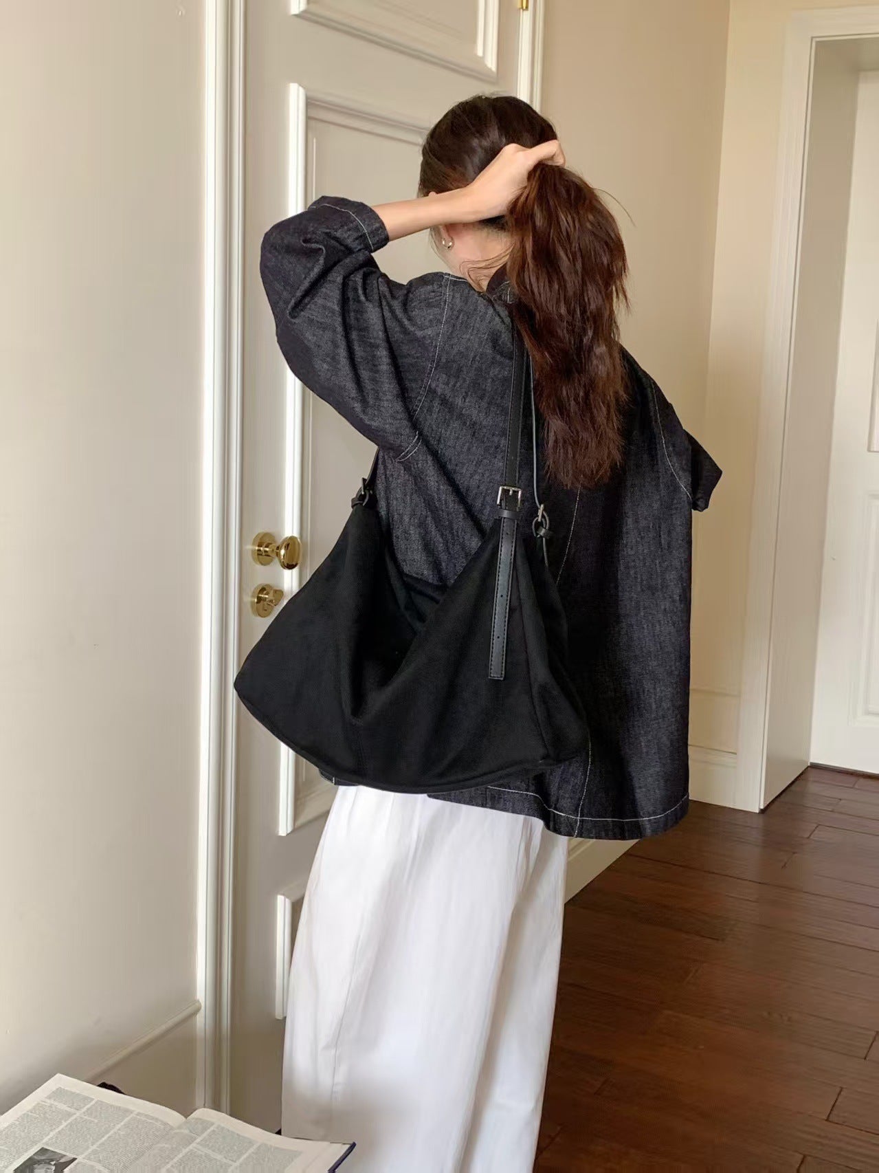 Fashion Suede Soft Leather Classic Style Tote Bags