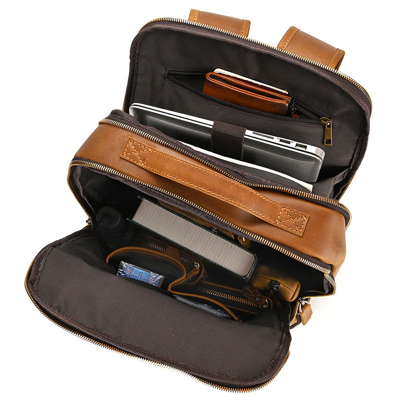 Genuine Leather Inch Computer Commuter Crazy Backpacks