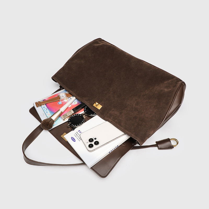 Women's Leather High-grade Retro Large Capacity Commuter Bags