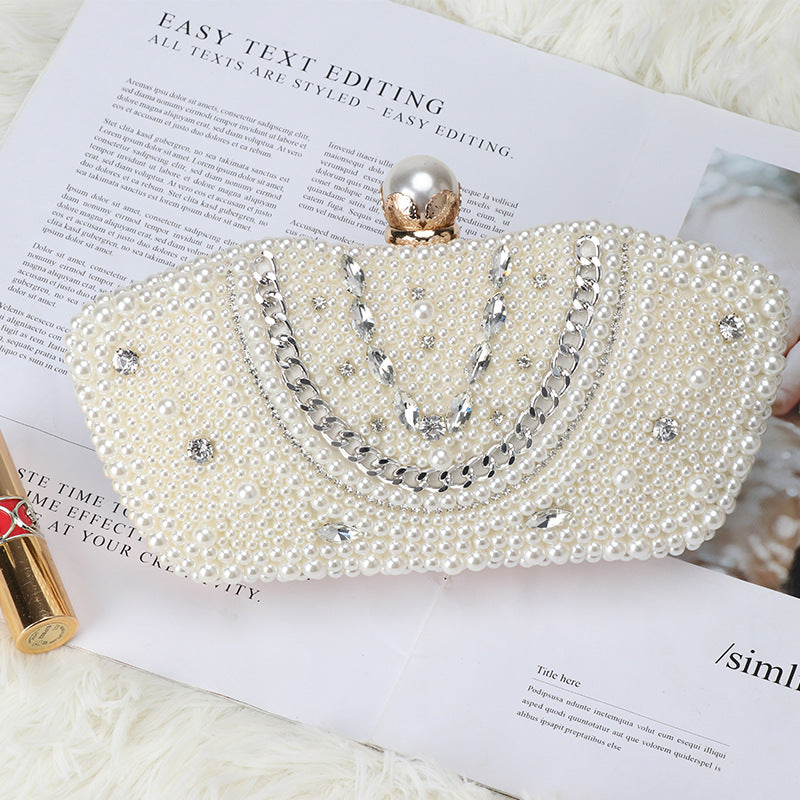 Women's Elegant Pearl Banquet Clutch More Than Styles Evening Bags